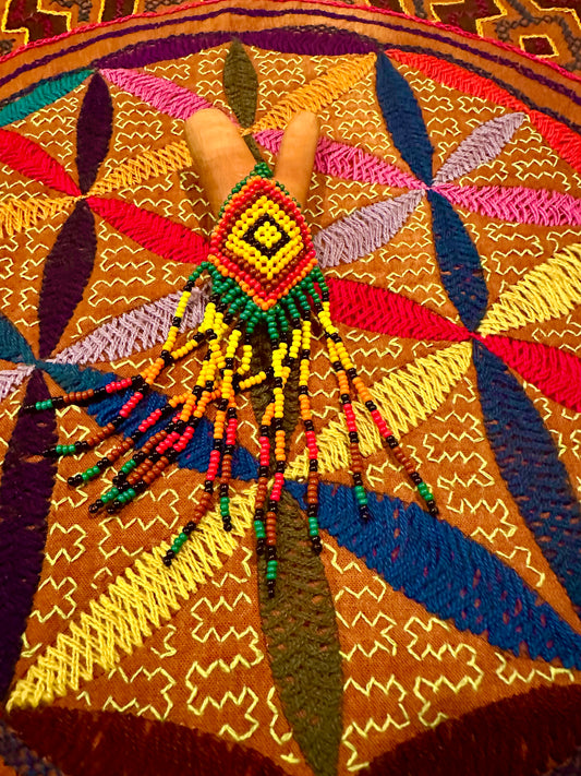 Kutakina Beaded Wooden Kuripe