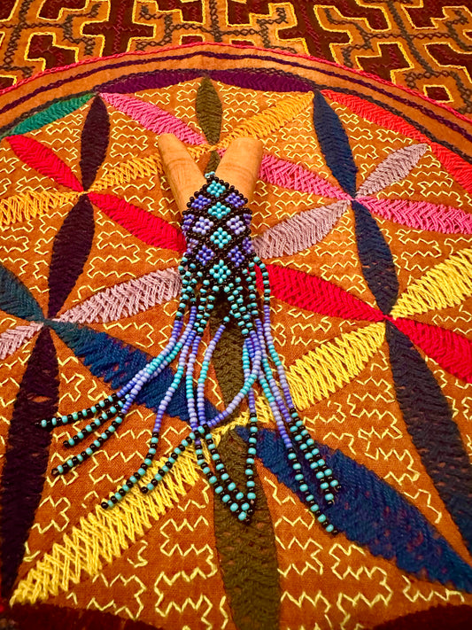 Kutakina Beaded Wooden Kuripe