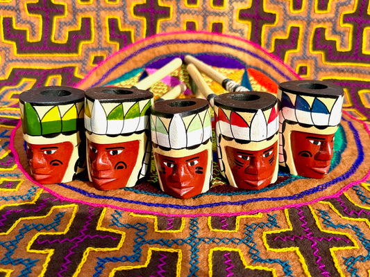 Ceremonial Chief Wooden Pipes handmade from Brazil